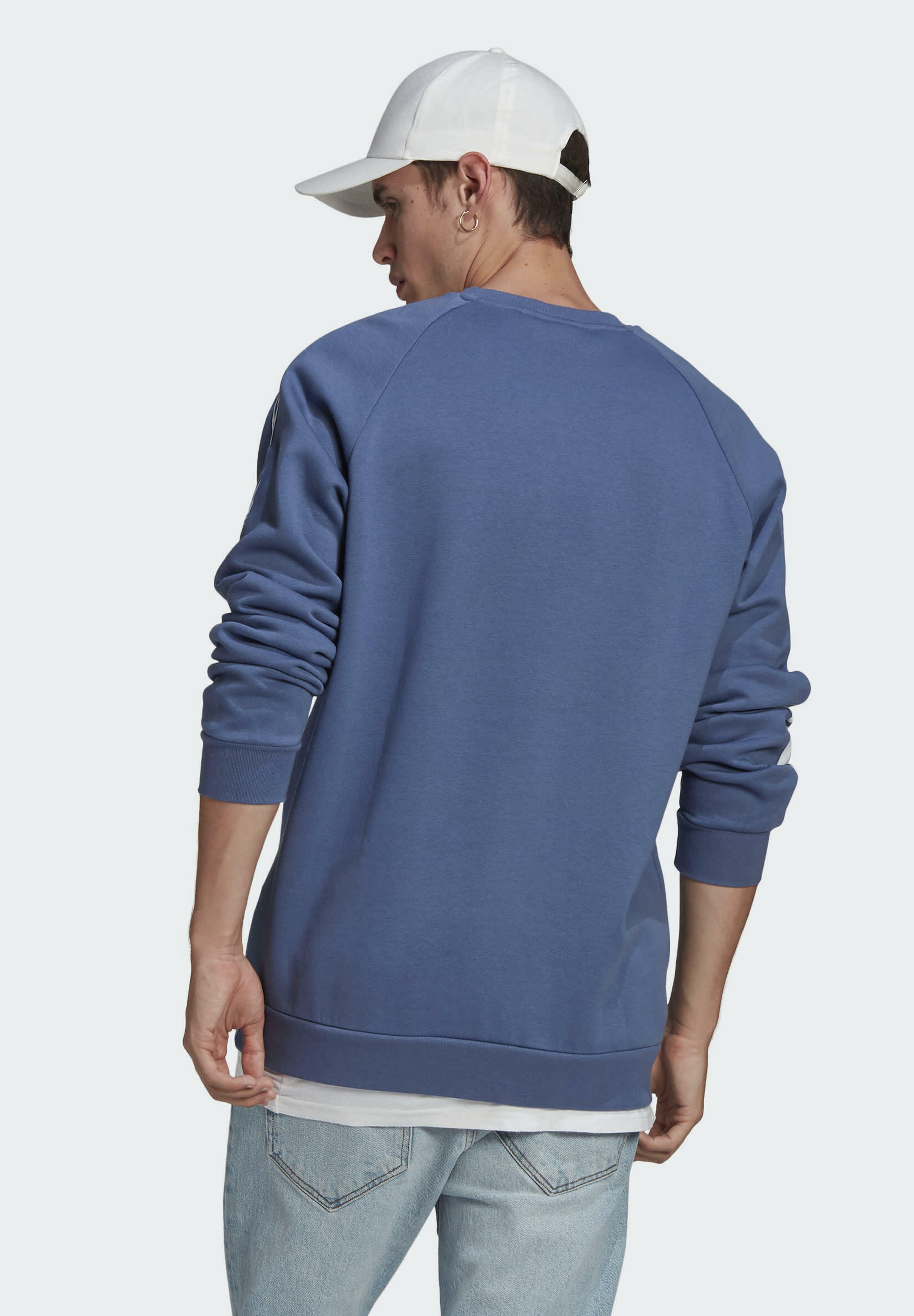 adidas originals 3d stripe sweatshirt blue