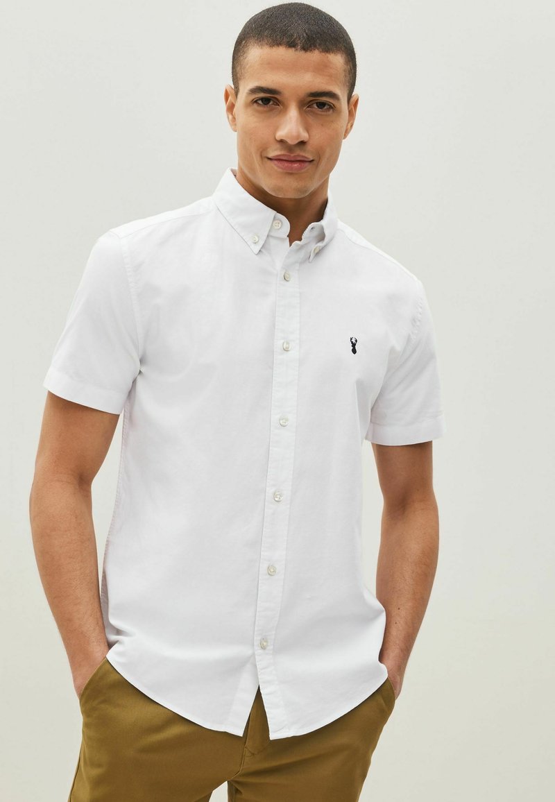 Next - SHORT SLEEVE OXFORD WITH STAG - Camicia - white, Ingrandire