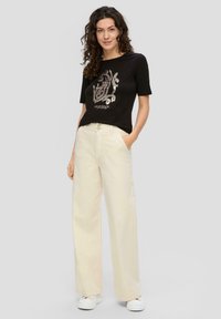 s.Oliver STRETCH - T-Shirt print - schwarz