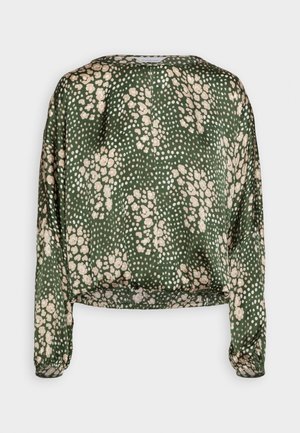 La Strada Unica LSUHALLIE BATWING - Blúz - gree/sandshell/crokey/toasted coconut