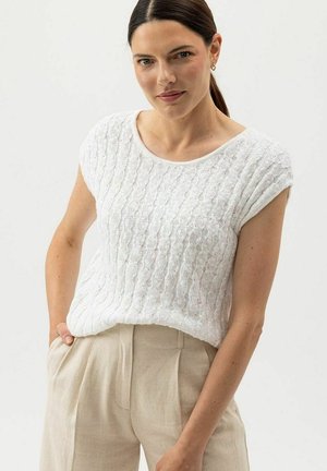 JUNI CAPSLEEVE - T-shirt print - white
