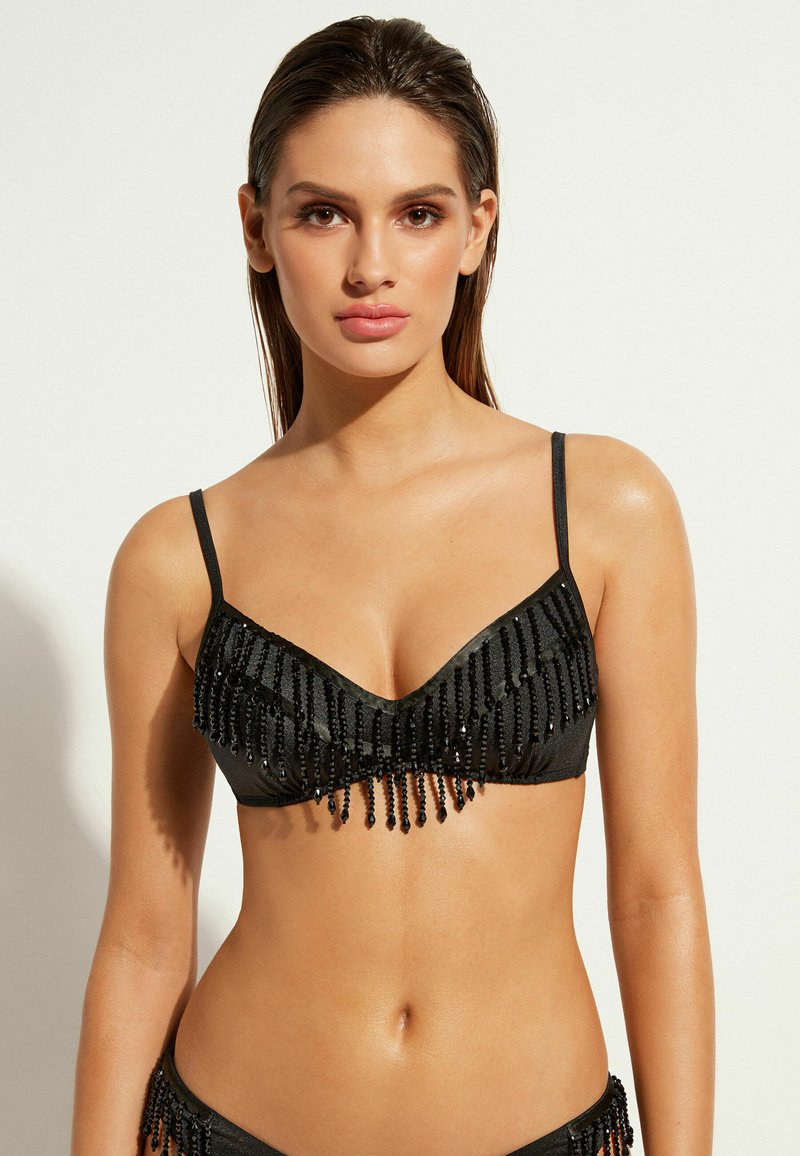 Calzedonia LEICHT WATTIERTES TAIPEI BikiniTop schwarz black