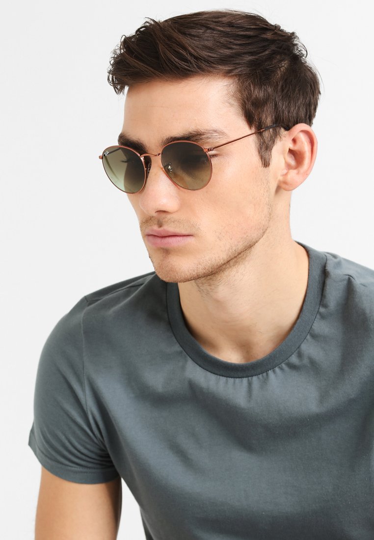 Flagermus dør tale Ray-Ban ROUND METAL UNISEX - Solbriller - bronze/copper/kobber - Zalando.dk