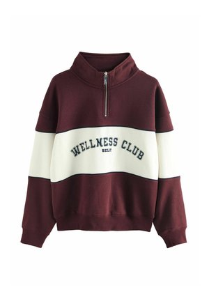HALF ZIP - Felpa - burgundy red