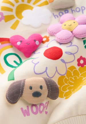 Next BARREL JOGGERS SET - Pantaloni de trening - cream stripe padded characters