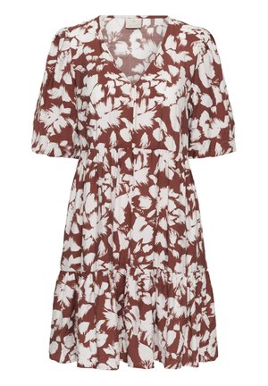 Kaffe, KAEVIE DRESS - Hverdagskjole - henna chalk flower