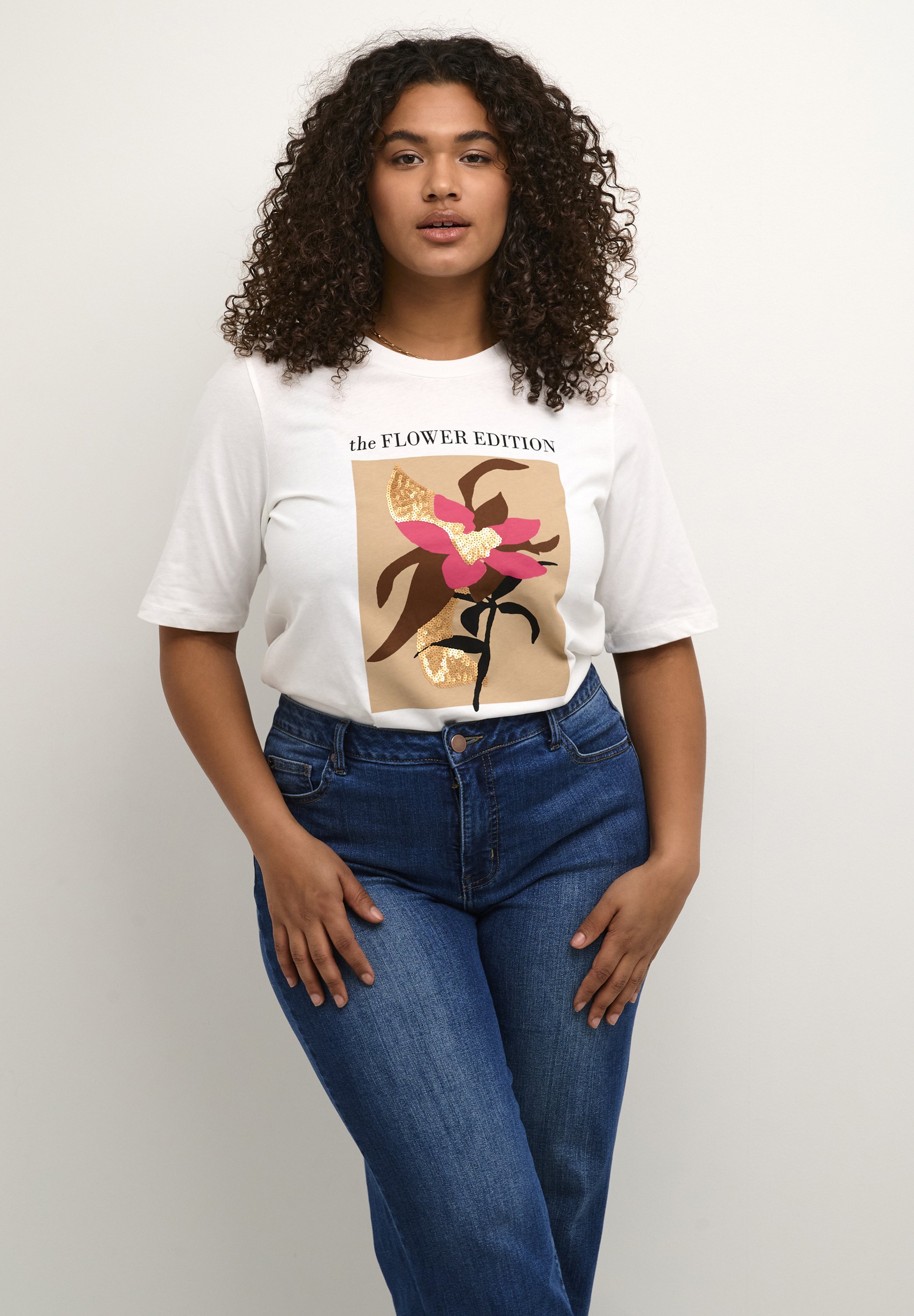Kaffe Curve SISSY - T-shirt basic - calla green/verde