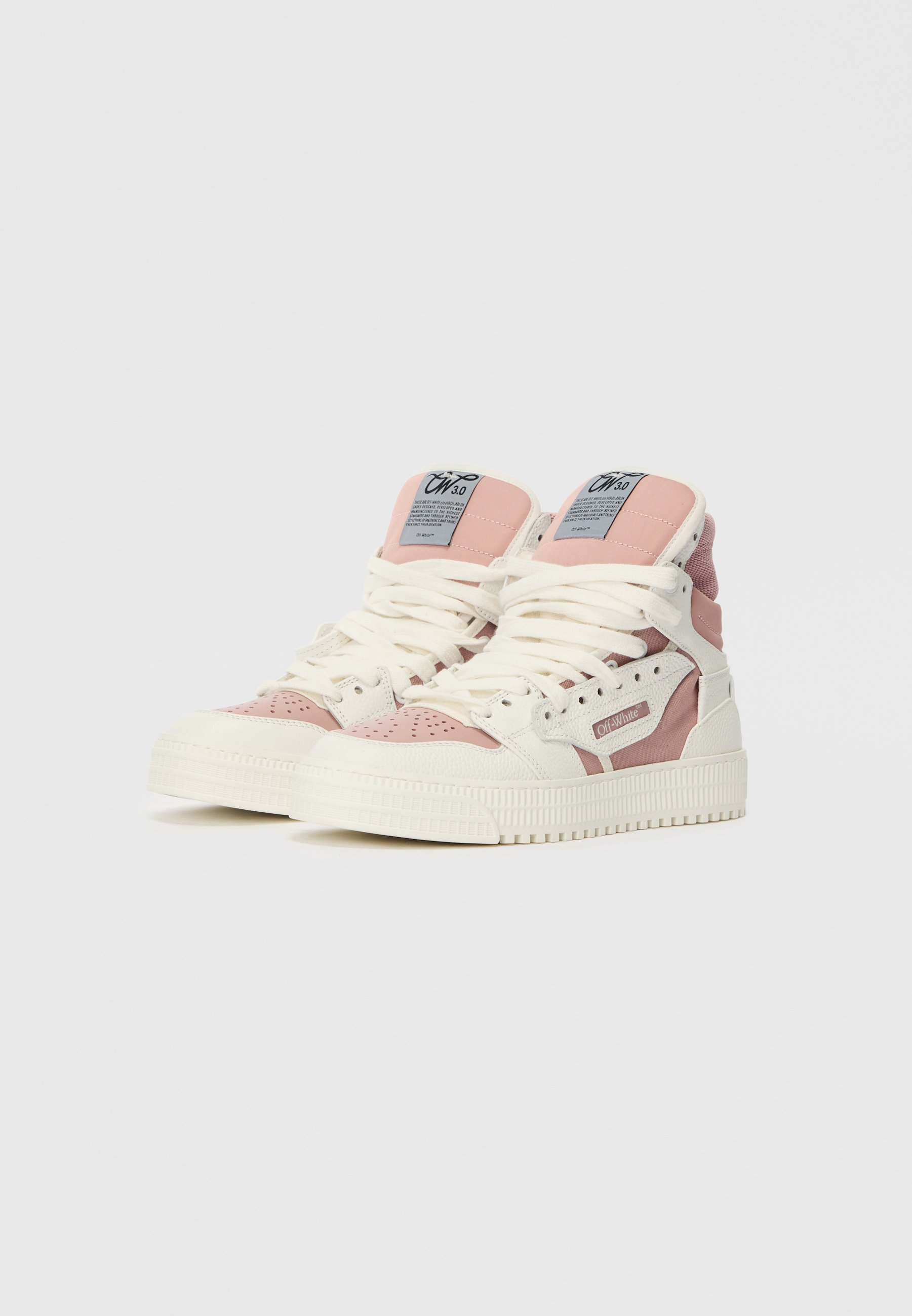 pink off white high tops
