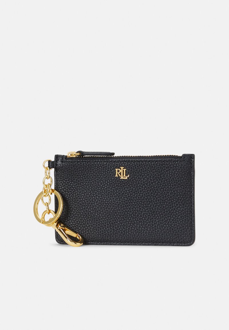 Lauren Ralph Lauren PEBBLED LEATHER ZIP CARD CASE - Maks - black