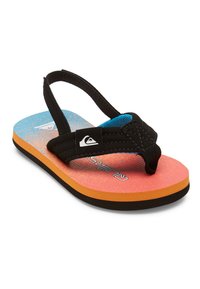 Quiksilver MOLOKAI LAYBACK  - Sandales tongs - black orange blue