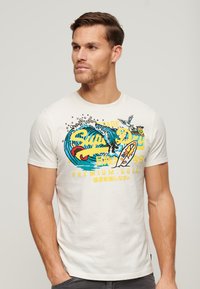 Superdry - GRAPHIC - T-shirt print - off white Miniatuurafbeelding 1