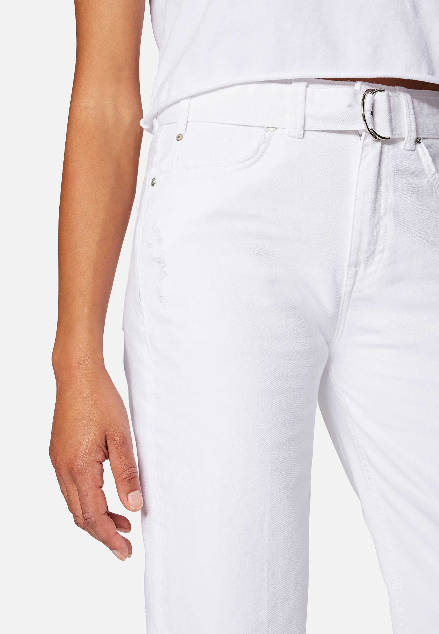 Mavi JOY - Flared Jeans - white str 