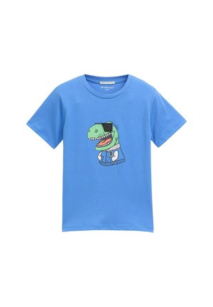 Print T-shirt - soft mid blue