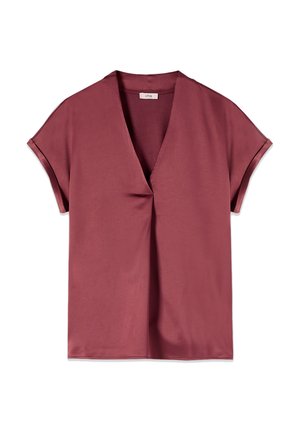 Oltre, T-SHIRT BIMATERICA SCOLLO A V - Camiseta básica - bordeaux