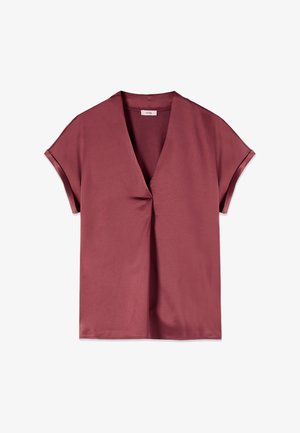 Oltre, T-SHIRT BIMATERICA SCOLLO A V - Camiseta básica - bordeaux
