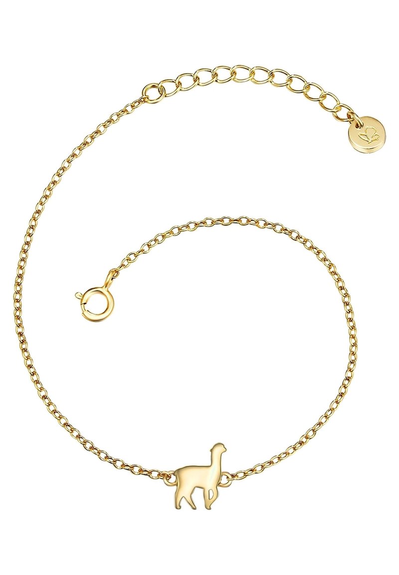 Bracciale in oro con un piccolo pendente a forma di lama testurizzato, dotato di un sicuro fermaglio a granchio e lunghezza regolabile.