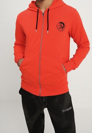 Sweater met rits - orange