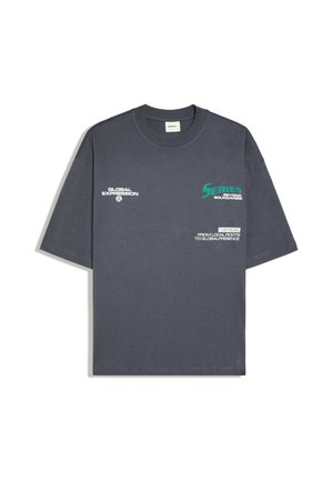 Bershka, PRINT T-SHIRT - T-shirts print - dark grey