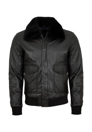 Leather jacket - schwarz