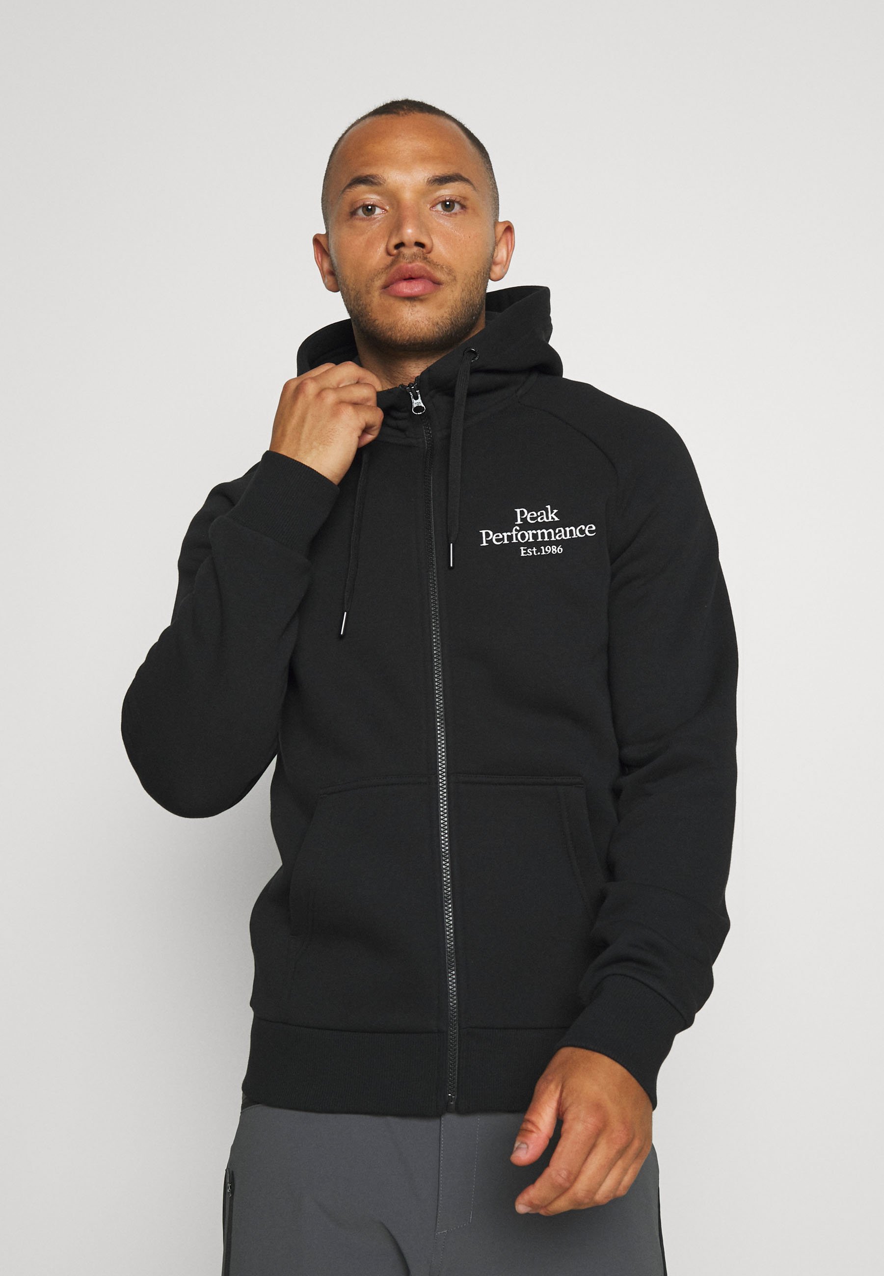 ORIGINAL ZIP HOOD Huvtröja med dragkedja black ORIGINAL ZIP HOOD Huvtröja med dragkedja black