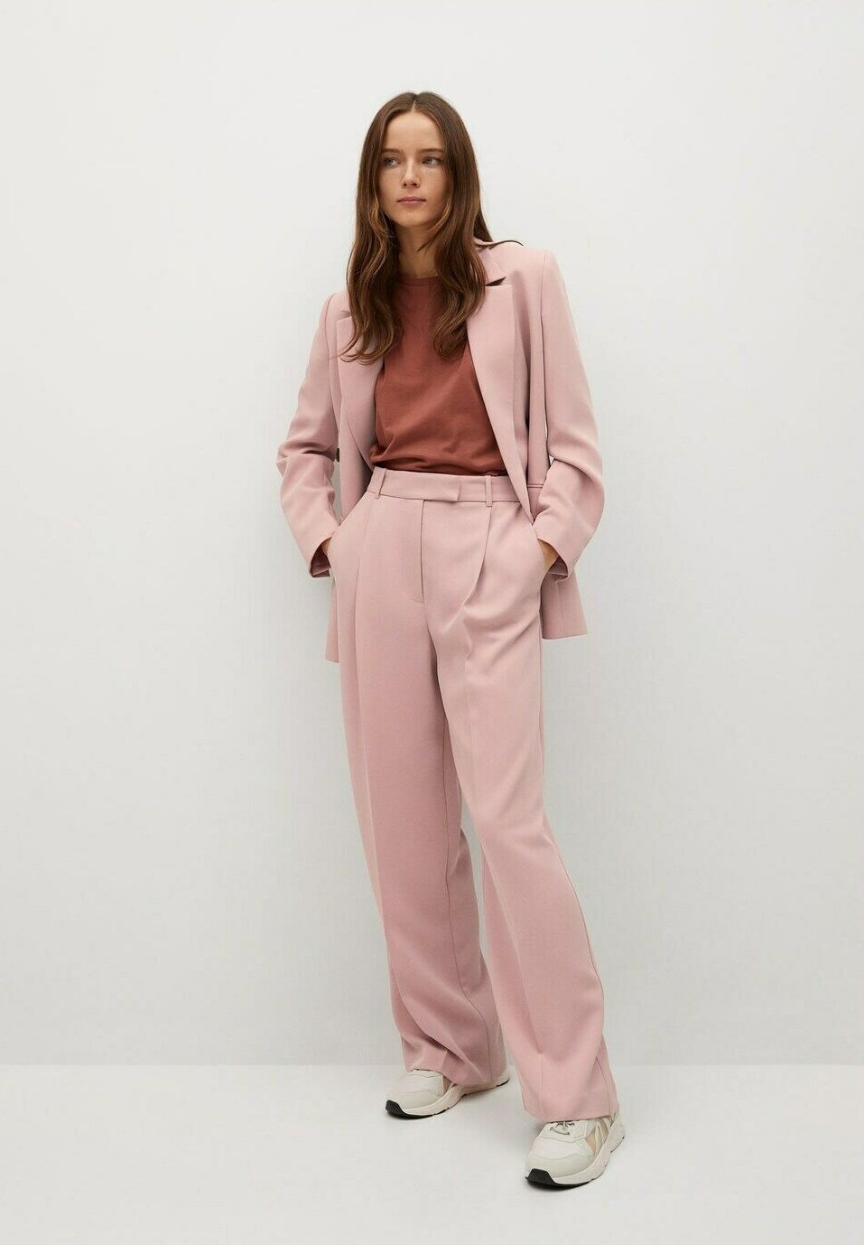 Mango Broek - pastelroze/Graniet - Zalando.nl