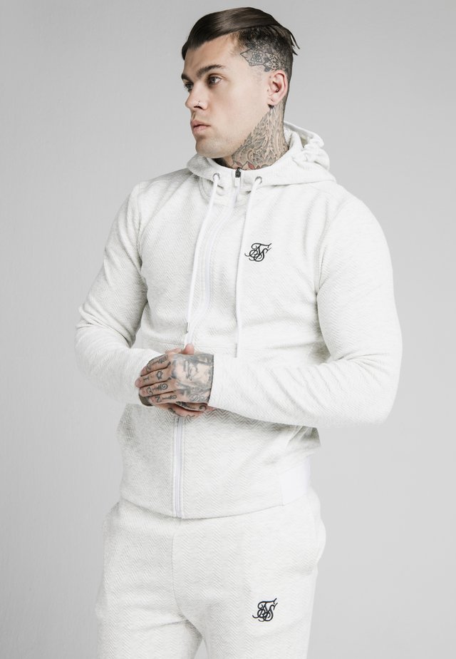 AGILITY TEXTURED ZIP THROUGH HOODIE - Strikjakke /Cardigans - snow marl