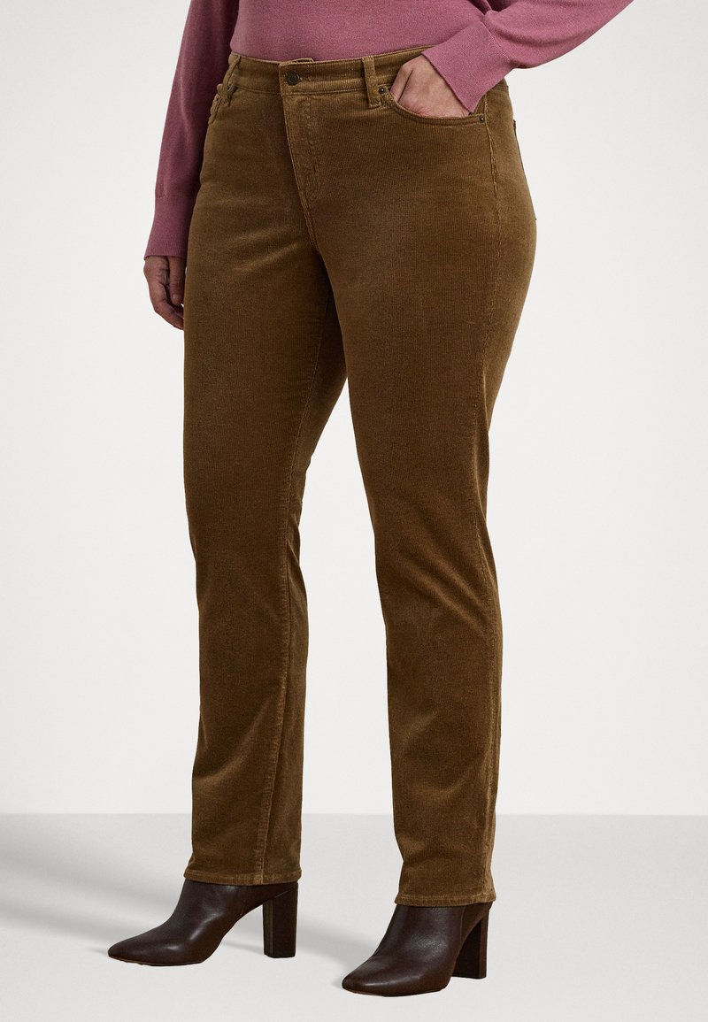 Lauren Ralph Lauren Woman STRETCH CORDUROY STRAIGHT TROUSER - Broek - honey