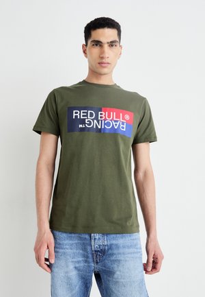 RED BULL RACING COLOUR BLOCK LOGO TEE - T-shirt con stampa - green