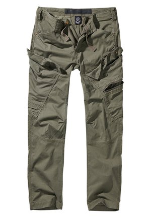 Brandit ADVEN SLIM FIT  - Reisitaskuhousut - olive