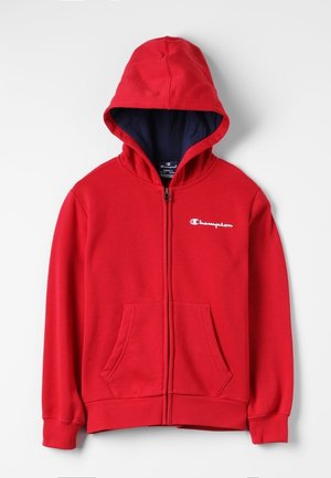 HOODED FULL ZIP - Sweater met rits - red/blue ink