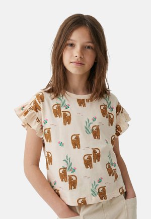 Monoprix, T-shirt imprimé - amaretti
