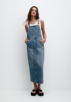 PULL&BEAR PINAFORE - Maxi aty - blue denim