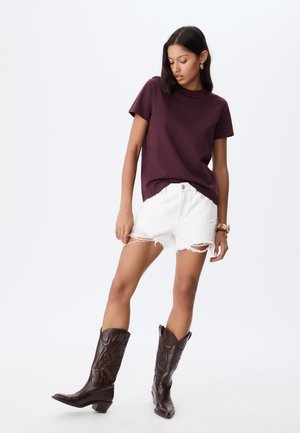Stradivarius Cowboy/Biker boots - brown