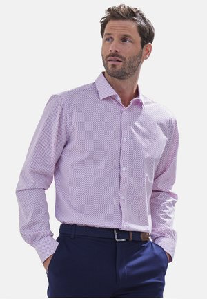LANGARM - Shirt - weiß magenta gemustert
