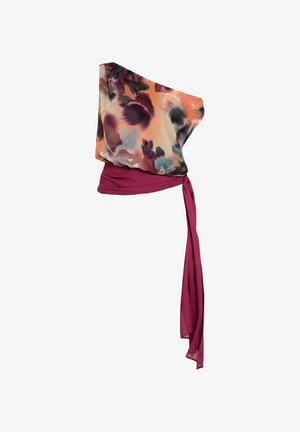 THE-ARE, BLUSA ASIMÉTRICA CON FAJÍN DE MUJER - Blusa - estampado