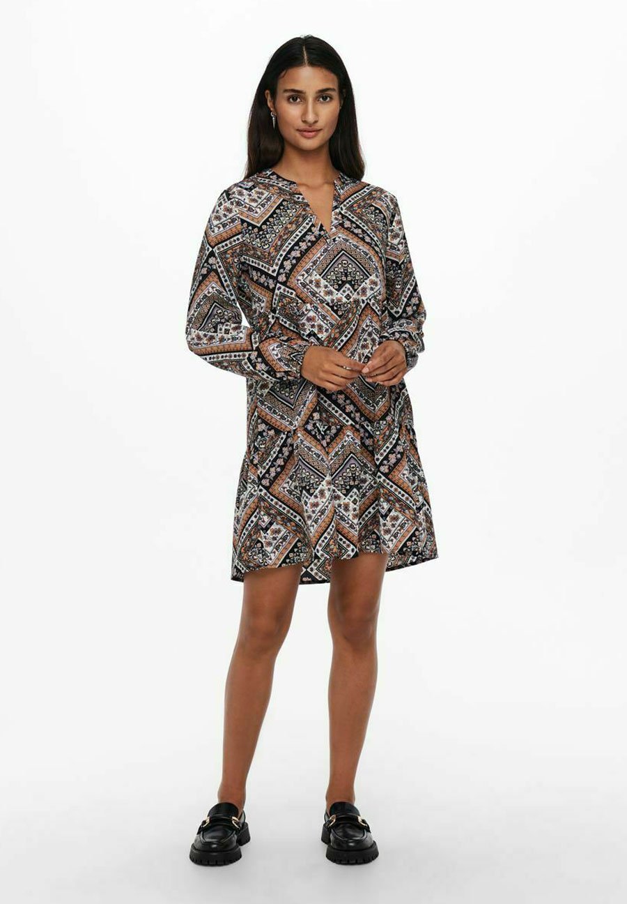 Damen KLEID V AUSSCHNITT - Freizeitkleid - black Damen KLEID V AUSSCHNITT - Freizeitkleid - black