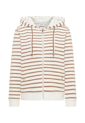 Cecil, LANGARM JACKE MIT KAPUZE UND STRUKTUR - Sweat zippé - snow cloud beige