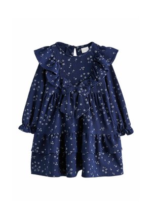 Next, LONG SLEEVE TIERED DRESS - Freizeitkleid - navy