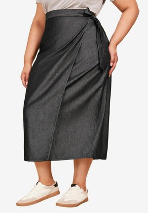MIDI - REGULAR FIT - A-Linien-Rock - black