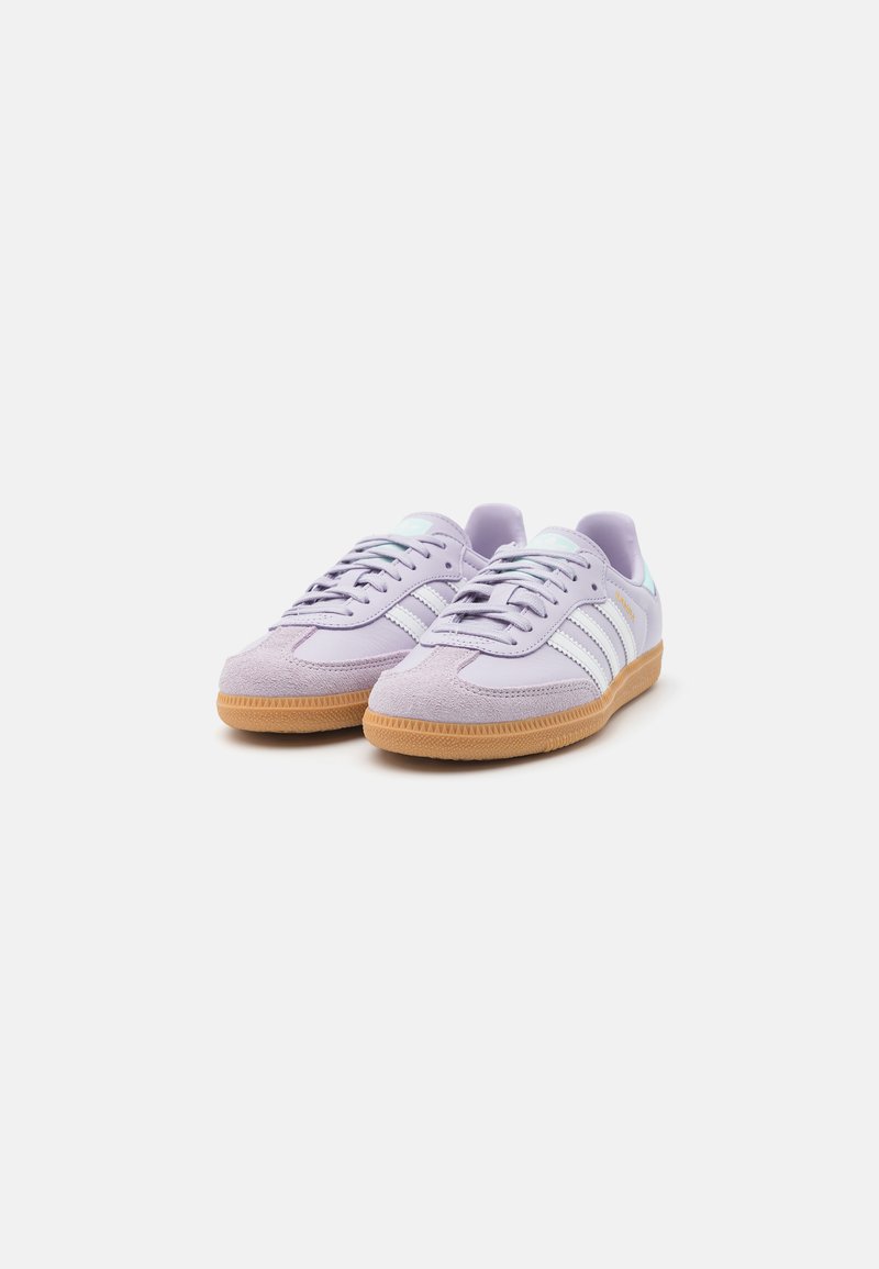 adidas Originals SAMBA OG UNISEX - Trainers - silver dawn/crystal  white/semi flash aqua/lilac - Zalando.ie