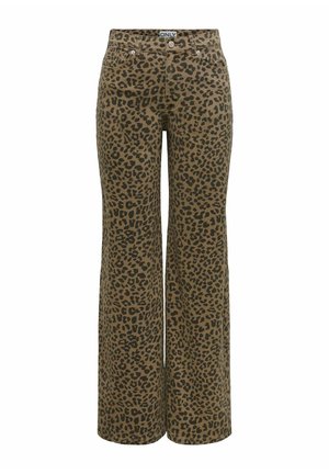 ONLY, ONLMADISON HW WIDE ANIMAL PANT PNT - Pernera ancha - otter