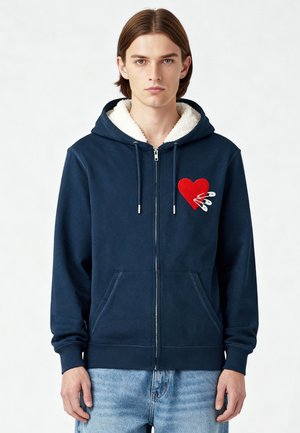 PINS 26 EMBROIDERY UNISEX SHERPA  - Sweatjacke - dark blue