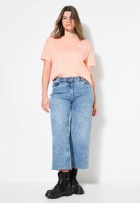 Studio Untold ELASTIC WAIST CULOTTES - Flared jeans - blue denim