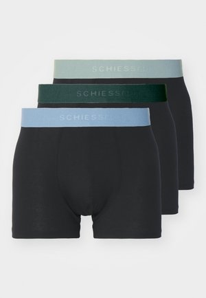 Schiesser 3PACK SHORTS - 95/5 MULTIPACKS - Boxer aderenti - all black