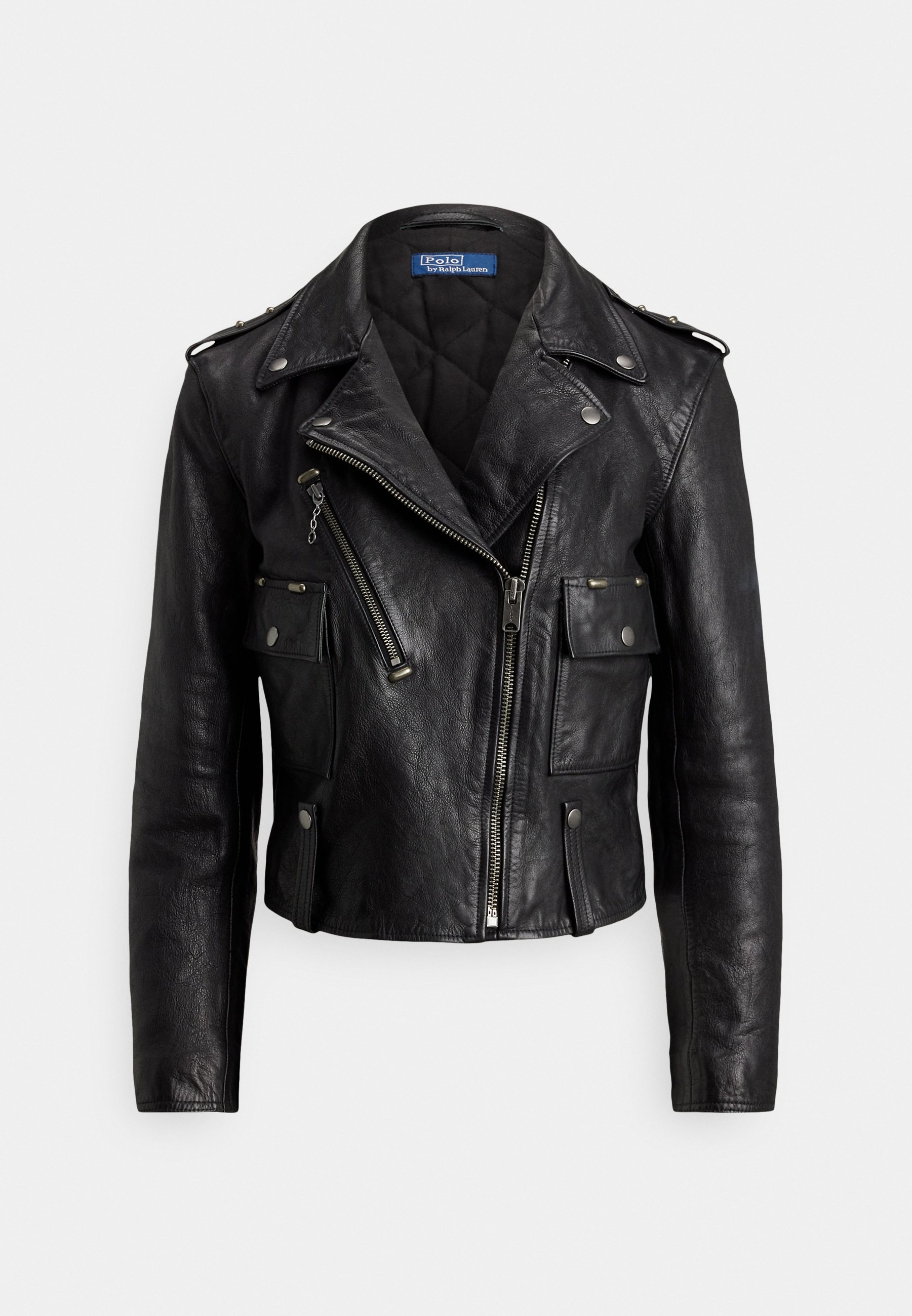 Polo Ralph Lauren LEATHER MOTO JACKET - Leather jacket - black