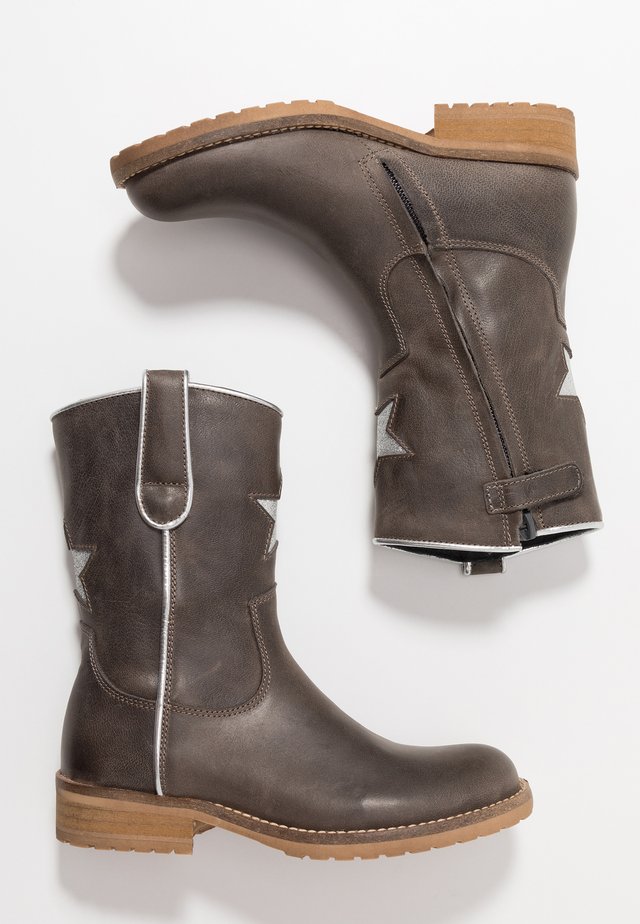 Cowboy- / Bikerboots - dark grey