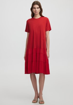 RUCHED - Jurk - red