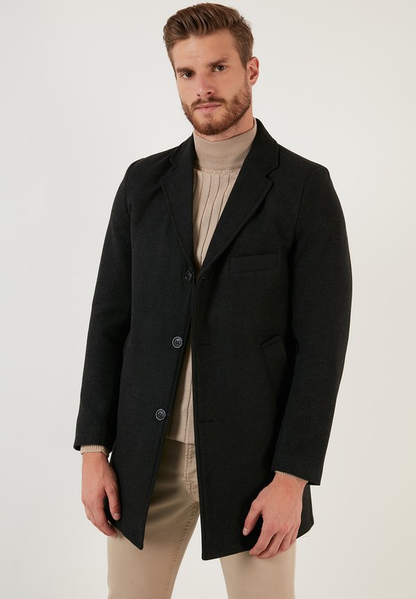 SLIM FIT - Klassischer Mantel - smoked color