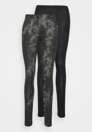 2 PACK - Leggings - black