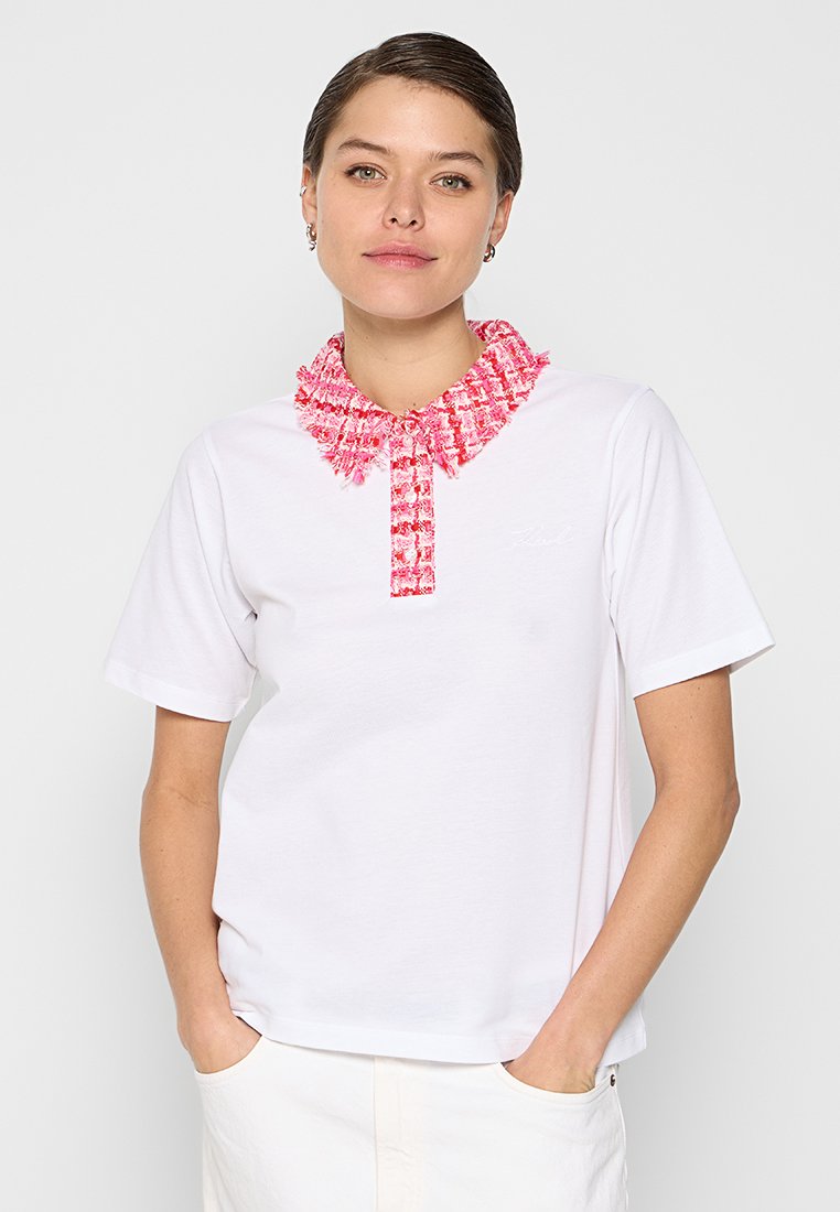 Karl Lagerfeld Poloshirt wit Karl Lagerfeld Poloshirt wit